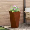 vidaXL Pflanzkübel Rostig 40 x 40 x 75 cm Wetterfeststahl Produktbild-Vorschau 3