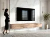 AX LIVING Barvo 3x100 cm TV Kommode Lowboard Braun Eiche Produktbild-Vorschau 2