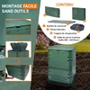 KIT composteur thermo-king vert + grille de fond - 600L Voir les images du produit 7