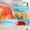 CLENTAX Gefrierbeutel 1L mit Gleitverschluss 20 St Extra Produktbild-Vorschau 2