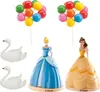 Prinzessinnen-Kuchenfigur, Schwäne und Luftballons Produktbild-Vorschau 1
