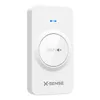A white remote control for a smoke detector is shown against a white background. Produktbild-Vorschau