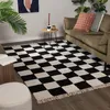 Volero - Tapis à damier - Blox Franges Noir - 120x170 cm Voir les images du produit 1