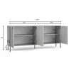 AX LIVING Commode Moderne Irelis 207 cm Gris Noir Voir les images du produit 3
