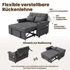 Tweezits slaapbank - 145 x 141,5 x 90 cm, grijs Productafbeelding-voorbeeld 6