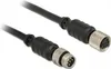 DeLOCK 12690, 1 m, M8, M8, Männlich/Weiblich, Schwarz, Produktbild-Vorschau 2