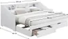 Kondela Ausziehbett mit Stauraum Moneta - Weiß Produktbild-Vorschau 4