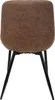 The back view of a brown dining chair with black metal legs against a white background. Náhľad obrázku produktu