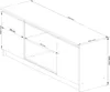 TV Schrank AKORD Fernsehkommode 140 cm Sonoma-Eiche, Weiß Produktbild-Vorschau 7