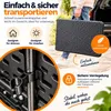 Mesa plegable Rijoka para camping, de ratán, para jardín – Vista previa de la imagen del producto 3