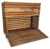 Multibox Hochbeet Holz 92x32x80cm mit Stauraum & Rollen Produktbild-Vorschau 4