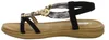 Sportliche Sandalette bis 30mm Sohlenhöhe B718-2-BK Produktbild-Vorschau 2
