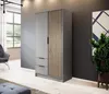 Kleiderschrank Stilo Grau Matt mit Lamellen – 105 cm, 2 Produktbild-Vorschau 3