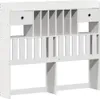 vidaXL Massivholzbett ohne Matratze Weiß 135x190 cm Produktbild-Vorschau 6