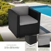 Fauteuil en rotin Lignano - noir Voir les images du produit 4