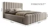 A bed with dimensions shown. Produktbild-Vorschau