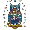 UNIDRAGON 186-tlg. Holzpuzzle Charming Owl Medium 21x35 cm Produktbild-Vorschau 5