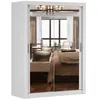 Schwebetürenschrank Kleiderschrank Schrank 150cm Weiß/Weiß Produktbild-Vorschau 5