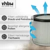 vhbw Faltenfilter kompatibel mit Rowi RAS 800/18/1 Inox Produktbild-Vorschau 2