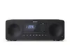 A black Sharp all-in-one hi-fi system is shown against a white background. Voir les images du produit