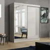 Kleiderschrank MIKE 160 WHITE, 160x60x215 cm mit Spiegel Produktbild-Vorschau 2