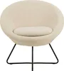 Sessel Cezar teddy stoff - creme/schwarz Produktbild-Vorschau 4