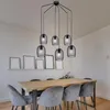 Hängeleuchte, 6-Flammig, Gitter, schwarz, 75 cm Produktbild-Vorschau 9