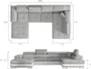 NABBI Ecksofa U mit Zerlegung Rossano U L - schwarz (Sawana Produktbild-Vorschau 7
