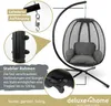 deluxe4home® Hängesessel mit Gestell Anthrazit I Hängekorb Produktbild-Vorschau 2
