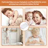 A collage of images showing children sleeping and playing, with a small inset image of a mattress. The top banner has text. Produktbild-Vorschau