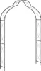 Rosenbogen Schwarz 150 x 34 x 240 cm Eisen Produktbild-Vorschau 1