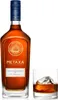A bottle of Metaxa 12 Sterne and a glass of the spirit with ice. Produktbild-Vorschau