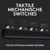 Close-up of mechanical keyboard switches with marketing text. Náhled obrázku produktu