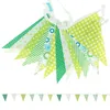 Goodymax® Wimpelkette 4 m Polyester-Stoff mit Muster grün Produktbild-Vorschau 2