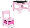 Detský nábytok set stôl + 2 stoličky tabuľa ružová ECOTOYS Náhľad obrázku produktu 10