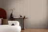 3D Tapete Akustikpaneele Optik grau beige Vlies Holztapete Produktbild-Vorschau 5