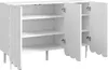 Komoda – 120 x 35 x 80 cm, biała – drzwi z falistym wzorem Podgląd zdjęcia produktu 12