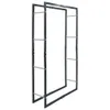 Rastrelliera per Legna da Ardere Nera 80x25x150 cm in Anteprima dell’immagine prodotto 1