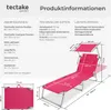 Gartenliege 4-stufig mit Kopfpolster - pink Produktbild-Vorschau 7