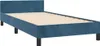 vidaXL Bettgestell ohne Matratze Dunkelblau 100x200 cm Samt Produktbild-Vorschau 3