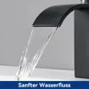 Wasserfall Waschtischarmatur, 304 Edelstahl Schwarz, Produktbild-Vorschau 6