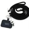 A black cord with a Karl Lagerfeld charm and phone case attachment. Anteprima dell’immagine prodotto