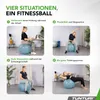 Tunturi Anti Burst Fitnessball mit Pumpe - Yoga-Ball 65 cm Produktbild-Vorschau 3