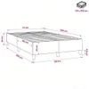vidaXL Boxspringbettgestell Hellgrau 120x200 cm Stoff Produktbild-Vorschau 7