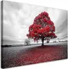 Leinwandbild Roter Baum Landschaft 120x80 Feeby Grau bild Produktbild-Vorschau 1