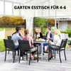 Outsunny Gartentisch Aluminium 120x70 cm Wetterfest Produktbild-Vorschau 5