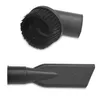 Two vacuum cleaner attachments are shown against a white background. The top attachment is a round brush head, and the bottom is a crevice tool. Produktbild-Vorschau