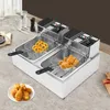 12Liter Elektrische kommerzielle Friteuse (Doppelzylinder) Produktbild-Vorschau 3