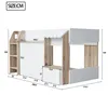 A diagram of a bunk bed with dimensions indicated by numbers and lines. Voir les images du produit