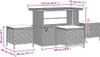 Gartensofa-set mit Kissen 10 pcs Schwarz Poly-Rattan Produktbild-Vorschau 10